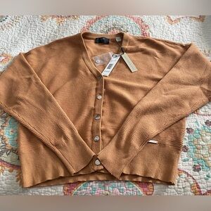 NWT Tahari Ginger Crisp Button Down Sweater Super Soft XS/TP